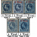 1885 - 1 TICAL OVERPRINT