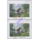 Indian elephant (36IA-36IB) P.A.T. OVERPRINT
