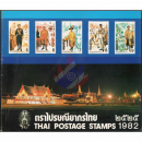 Jahrbuch 1982 der Thailand Post mit den Ausgaben aus 1982...