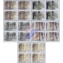 Khmer Culture: Apsara wall Reliefs -BLOCK OF 4- (MNH)