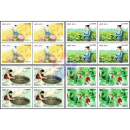 Mulberry cultivation and Silk -BLOCK OF 4- (MNH)