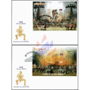 Scenes of the Reamker Epic: Cambodian Ballet (355A-356B) -FDC(I)-I-