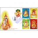 Visakhapuja-Tag 2023: Die 5 Buddhas aus Bhadda-kappa -FDC(I)-