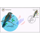 Vögel in Myanmar: Hinduracke (Coracias Benghalensis) -FDC(I)-