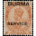 Dienstmarken: Knig Georg VI mit Aufdruck -BURMA & SERVICE-