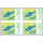 Fish from the Mekong -BLOCK OF 4 IMPERFORATED- (MNH)