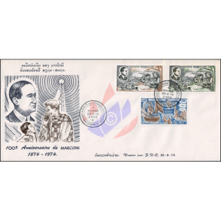 100th birthday of Guglielmo Marconi -FDC(I)-