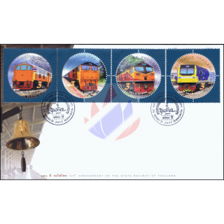 The 120th Anniversary of the State Railway of Thailand: Locomotives -FDC(I)-I-