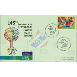 145 Jahre Weltpostverein (UPU) -FDC(IV)-I-