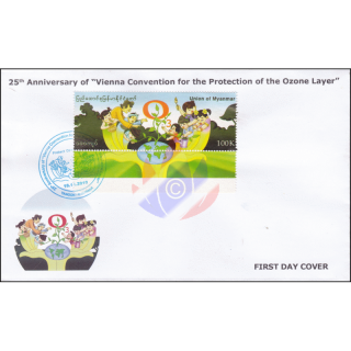 25 Years Vienna Convention for the Protection of the Ozone Layer -FDC(I)-I-