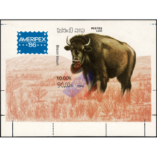 AMERIPEX 86, Chicago: Animals (111B) -PROOF- (MNH)