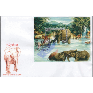 Asiatischer Elefant (307A) -FDC(I)-I-