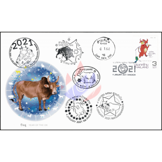 Chinesisches Neujahr 2021: Jahr des OCHSEN -FDC(I)-ISSSSST-