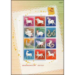 Chinese New Year: Year of the Goat (2003) to Year of the Tiger (2010) -KB(I)- (MNH)