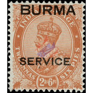 Dienstmarken: Knig Georg VI mit Aufdruck -BURMA & SERVICE- (2A6P) (*)