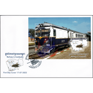 Railway in Cambodia (372A) -FDC(I)-I-