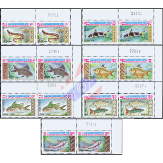 Fishes (II) -PAIR TOP RIGHT CORNER BORDER- (MNH)