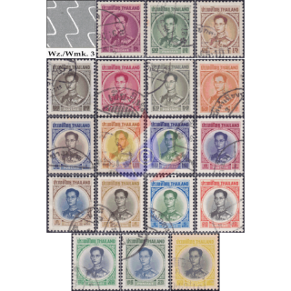 Freimarke: Knig Bhumibol RAMA IX 4.Serie (411AI-427AI) -GESTEMPELT G(I)-