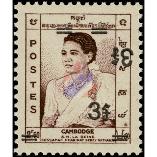 Definitive: Queen Sisowath with overprint