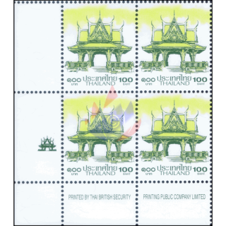 Freimarke: PAVILLON 100B 1.DRUCK (TBSP) -4er ECKBLOCK U.L.- (**)