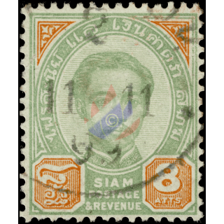 Freimarken: K�nig Chulalongkorn (2. Ausgabe) (11) (8 Atts) -GESTEMPELT G(II)-