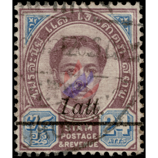Definitive: King Chulalongkorn (64) -OVERPRINT 1 att on 24 Atts CANCELLED G(VI)-