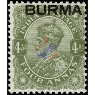 Freimarken: Knig Georg VI mit Aufdruck -BURMA- (4A) (*)