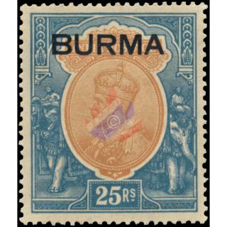 Freimarken: Knig Georg VI mit Aufdruck -BURMA- (25R) (**)