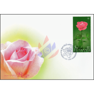Grußmarke 2006: Chulalongkorn Rose -FDC(I)-I-