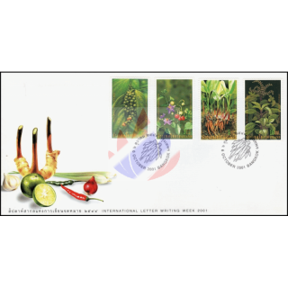 Internationale Briefwoche 2001: Gewrzpflanzen -FDC(I)-