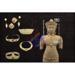 Khmer Kultur: Goldenes Schmuck Set aus der Angkor Periode (347A) (**)