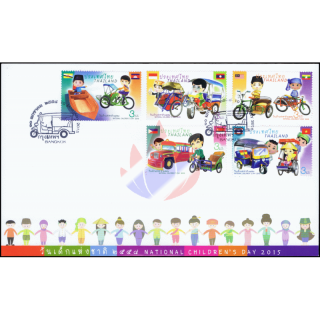 National Childrens Day 2015: Taxis of ASEAN -FDC(I)-