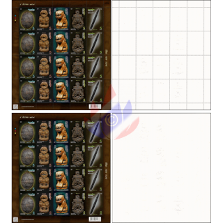 Neujahr 2026: Amulette -BOGEN BO(II) -4-stellig GEZAHNT UND GESCHNITTEN- (**)