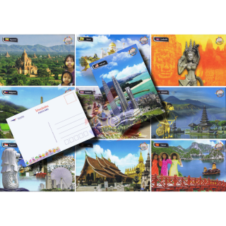 New Year: National Flowers of the ASEAN Member Countries -POSTCARDS PK(I)-
