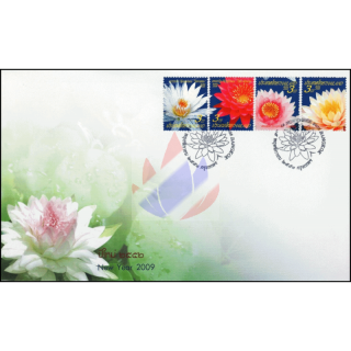 New Year 2009 (21th) - Water Lilies (Nymphaea sp.) -FDC(I)-