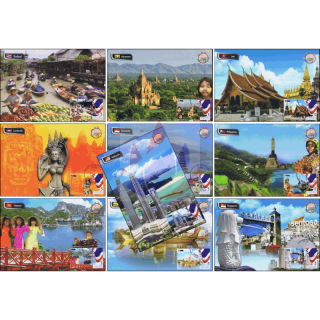 Personalized Sheet Stamps: National Flag POSTCARD to ASEAN JOURNEY 2014-PC(I)-