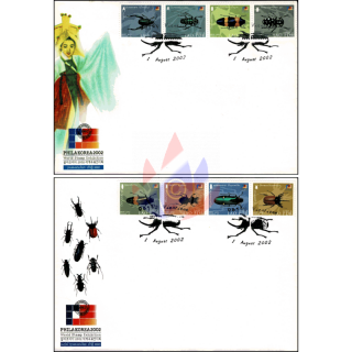 PHILA KOREA 2002, Seoul: Local beetles -FDC(I)-