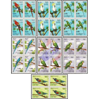 Parrots -BLOCK OF 4- (MNH)