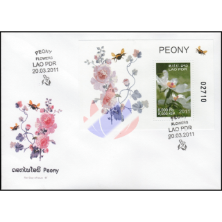 Peony Flowers (228A) -FDC(I)-I-