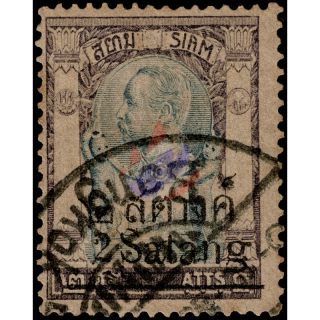 RAMA V, Temple of Light Wat Chung -OVERPRINT (117A) -CANCELLED G(II)-