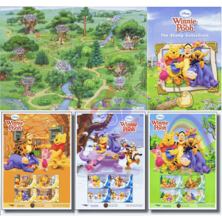 PERSONALIZED SHEET: Disneys WINNIE THE POOH -PS(046-048)-FL(I)- (MNH)