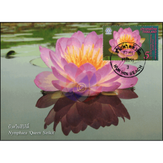 THAILAND 2016, Bangkok: Lotus flower Queen Sirikit -MAXIMUM CARD MC(IV)-