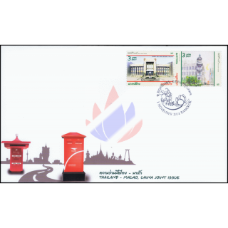 Thailand - Macao, China Joint Issue - General Post Office Building -FDC(I)-I-