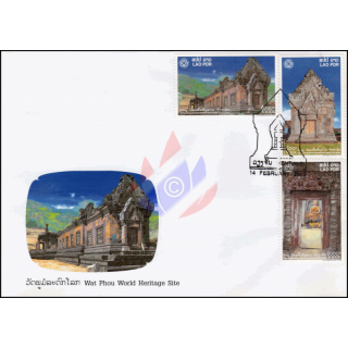 UNESCO: Temple area Wat Phou cultural landscape Champasak -FDC(I)-I-