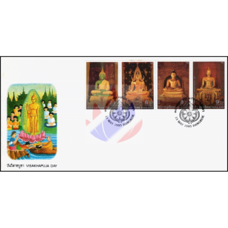 Visakhapuja-Tag: Buddhastatuen -FDC(I)-I-