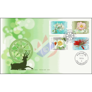 Visakhapuja Day: Sacred flowers from Buddhism -FDC(I)-IT-