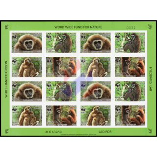 Worldwide Nature Conservation: Handed Gibbon -IMPERFORATED BO(I)- (MNH)